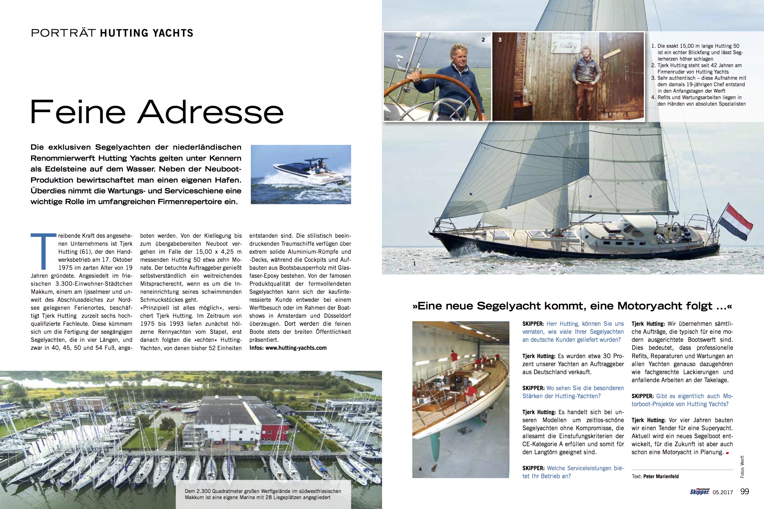 Hutting Yachts publicatie duitse Skipper